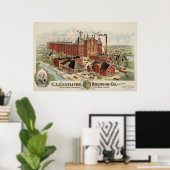 C.L. Centlivre Brewing Company Factory Gebäude. Poster (Heimbüro)