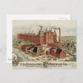 C.L. Centlivre Brewing Company Factory Gebäude. Postkarte (Vorne/Hinten)
