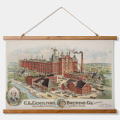 C.L. Centlivre Brewing Company Factory Gebäude. Wandteppich Mit Holzrahmen (Vorne)