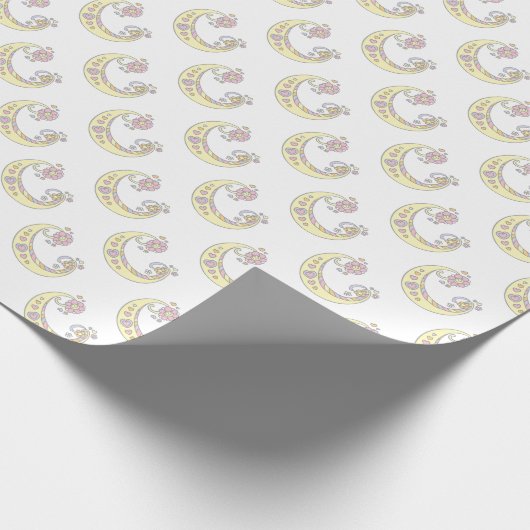 C-Letter-Monogramm-personalisiertes Packpapier (Ecke)