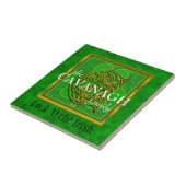 C "Luck of the Irish" Family Custom Monogram Tile Fliese (Seite)