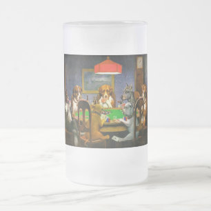 C.M. Coolidge Dogs Pets Mattglas Bierglas