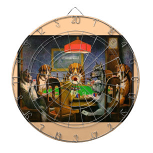 C.M. Coolidge Dogs Pets Poker-Karten-Spaß-Schicksa Dartscheibe