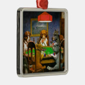 C.M. Coolidge Dogs Pets Silbernes Ornament (Rechts)