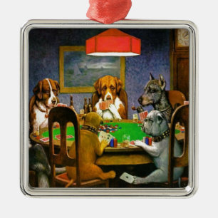C.M. Coolidge Dogs Pets Silbernes Ornament