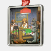 C.M. Coolidge Dogs Pets Silbernes Ornament (Links)