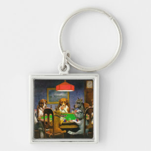 C. M. Coolidge Hogs Pets Poker Cards Spaß Destina Schlüsselanhänger