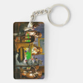 C.M. Coolidge Hunde Poker Schlüsselkette spielen Schlüsselanhänger (Rückseite)