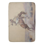 C M Russell A Bad One Western Bronc Rider Badematte (Vorderseite Vertikal)