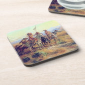 C M Russell der Pfadfinder-Korken-Untersetzer Untersetzer (Linke Seite)