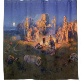 C M Russell Laugh tötet einsamen Western Duschvorhang (Vorderseite)