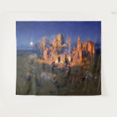 C M Russell Laugh tötet einsamen Western Wandteppich (Vorderseite (Horizontal))