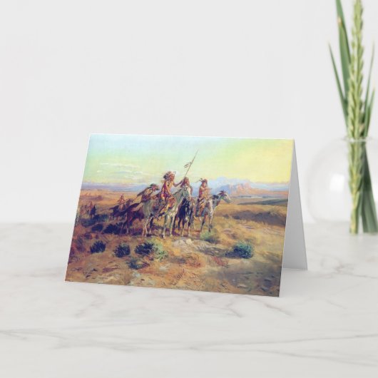 C M Russell "The Scout" Grußkarte Karte (Vorderseite)