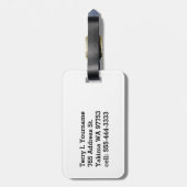 C M Y Mustaches (Letterpress style) Gepäckanhänger (Rückseite vertikal)