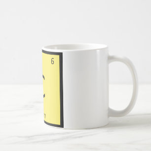 C - Mais Gemüse Chemie Periodensystem Symbol Kaffeetasse