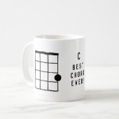 C Major Best Chord Ever Ukulele Kaffeetasse (Vorderseite Links)