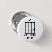 C Major Best Chord Ever Ukulele Lover Button (Vorne & Hinten)