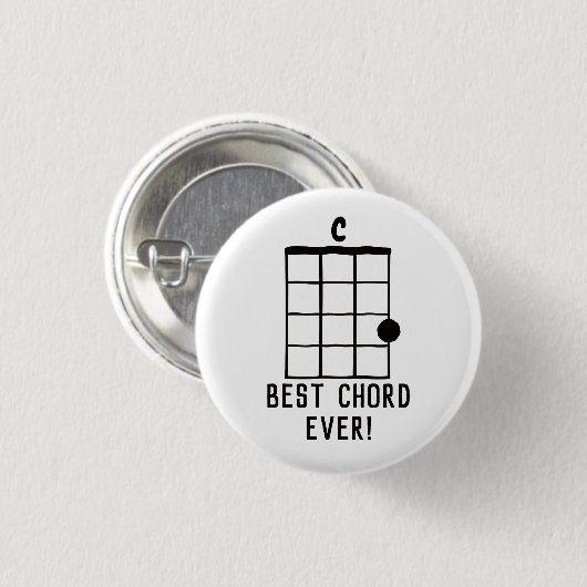 C Major Best Chord Ever Ukulele Lover Button (Vorne & Hinten)
