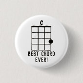 C Major Best Chord Ever Ukulele Lover Button (Vorderseite)
