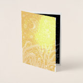 C Mond, Blume, Träume, Magische Weihnachtskarte Folienkarte (Vorderseite)