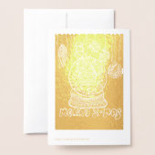 C Mond, Blume, Träume, Magische Weihnachtskarte Folienkarte (Rückseite mit Umschlag)