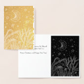 C Mond, Blume, Träume, Magische Weihnachtskarte Folienkarte (Anzeige)