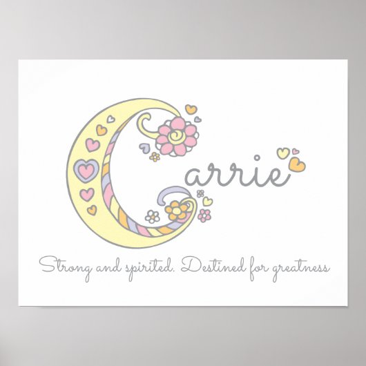 C monogram art Carrie girls name meint poster (Vorne)