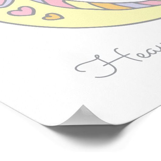 C monogram art Celia girls name meint poster (Ecke)