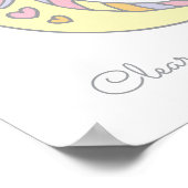 C monogram art Clare girls name meint poster (Ecke)