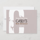 C Monogram Collection Bar Mitzvah Save the Date (Vorderseite)
