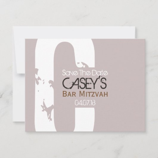 C Monogram Collection Bar Mitzvah Save the Date (Vorderseite)