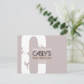 C Monogram Collection Bar Mitzvah Save the Date (Stehend Vorderseite)