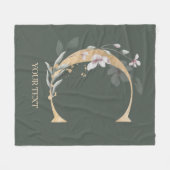 C Monogram Personalisiert Fleece Blankon (Vorderseite (Horizontal))