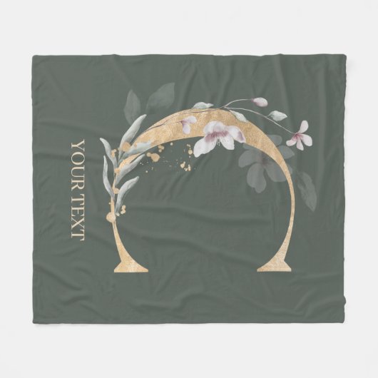 C Monogram Personalisiert Fleece Blankon (Vorderseite (Horizontal))