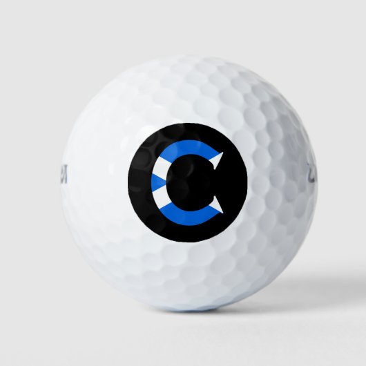 C Monogram überlagert sich auf der schottischen Fl Golfball (Vorderseite)