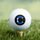 C Monogram überlagert sich auf der schottischen Fl Golfball (Insitu T-Shirt)