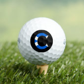 C Monogram überlagert sich auf der schottischen Fl Golfball (Insitu T-Shirt)