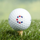 C Monogram überlagert sich auf UniJack Flag css gb Golfball (Insitu T-Shirt)