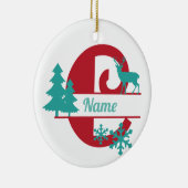 C Monogram Urlaubshaus Tree Ornament (Rechts)