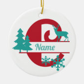 C Monogram Urlaubshaus Tree Ornament (Vorne)