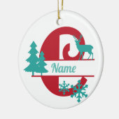 C Monogram Urlaubshaus Tree Ornament (Links)