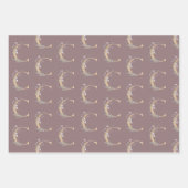 C Monogramm Floral Geschenkpapier Set (Vorderseite 3)