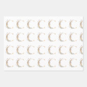 C Monogramm Floral Geschenkpapier Set (Vorderseite 2)