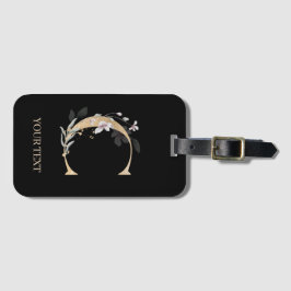 C Monogramm Floral Personalisiert Gepäckanhänger