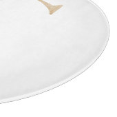 C Monogramm Floral Personalisiert Schneidebrett (Ecke)