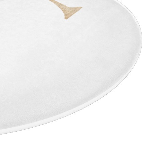 C Monogramm Floral Personalisiert Schneidebrett (Ecke)