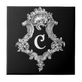C Monogramm Initiale Fliese (Vorderseite)