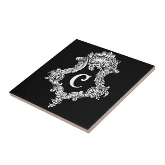 C Monogramm Initiale Fliese (Seite)