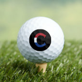 C Monogramm überlagert auf der NLD-Flagge auf bk b Golfball (Insitu T-Shirt)
