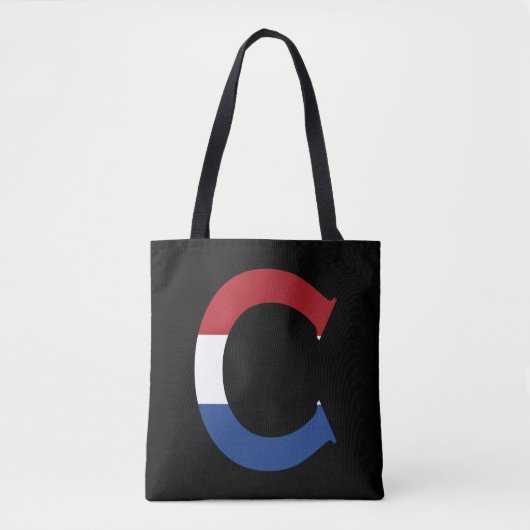 C Monogramm überlagert auf der NLD-Flagge auf bk s Tasche (Vorderseite)